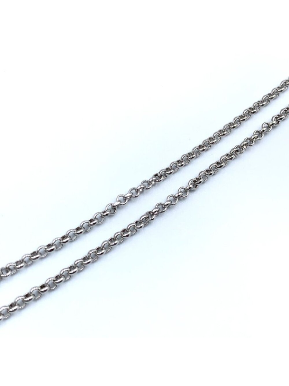 ★SOLD★ Dior Logo Heart Metal Line Stone Silver Necklace - Picture 6 of 12